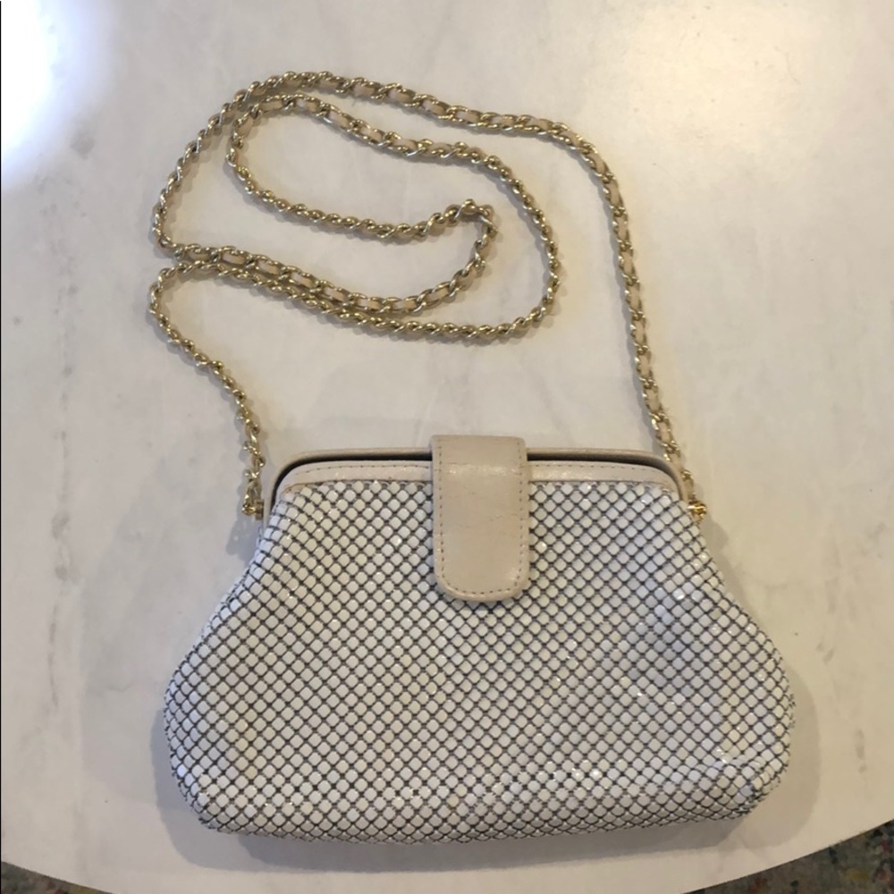 vintage white mesh purse